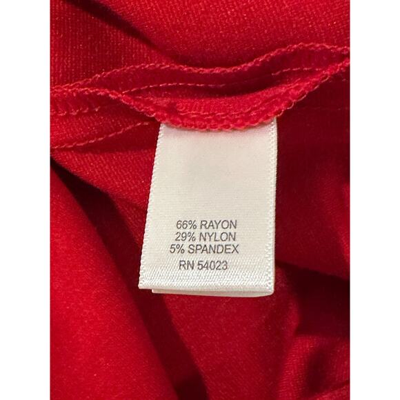 Banana Republic Saucy Red Bodycon Deep V Neck Sleeveless Dress Size 2 - Picture 8 of 9